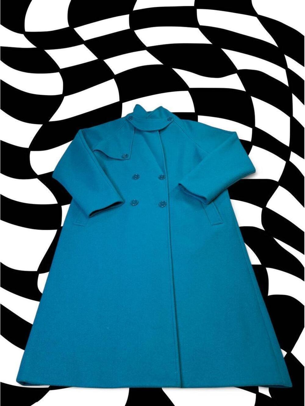 Azul by Moussy Blue Wool Blend Peacoat
